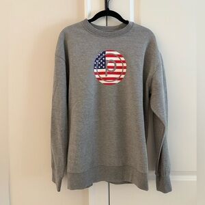 Pure Barre American Flag Logo Crewneck Sweatshirt